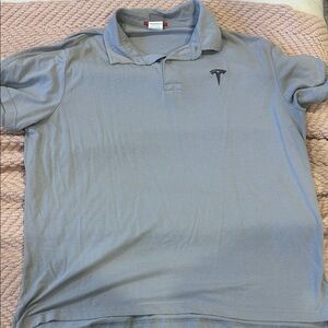 Tesla Light Gray Men's Polo Shirt